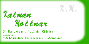 kalman mollnar business card